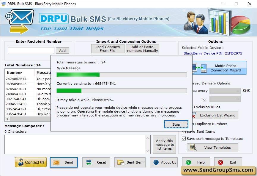 SMS Sending Process