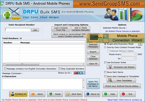 Android Mobile Bulk SMS Software