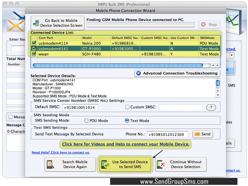Mac Bulk SMS Software - profesionale Mac Bulk SMS Software - profesionale