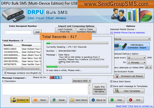 USB Modem Bulk SMS Software