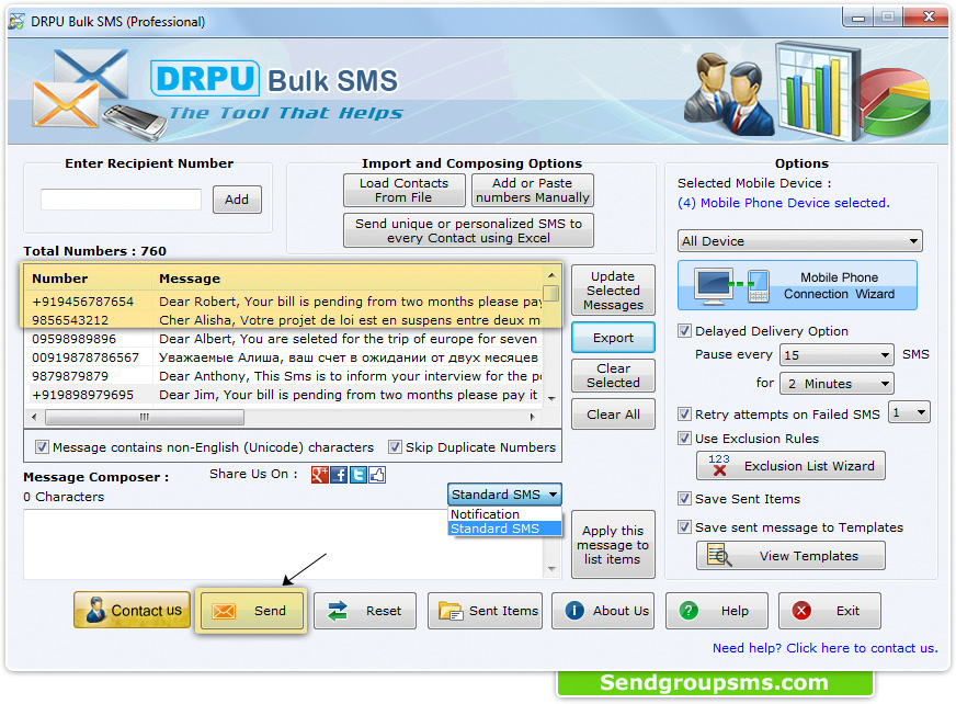 Professional Bulk SMS Software