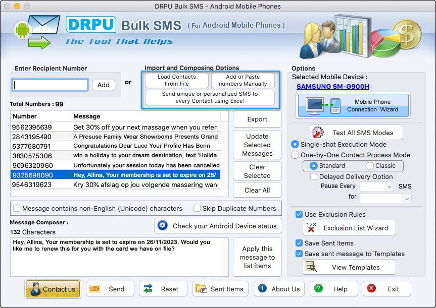 Load contacts