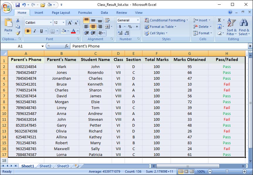Create and send dynamic message using excel file
