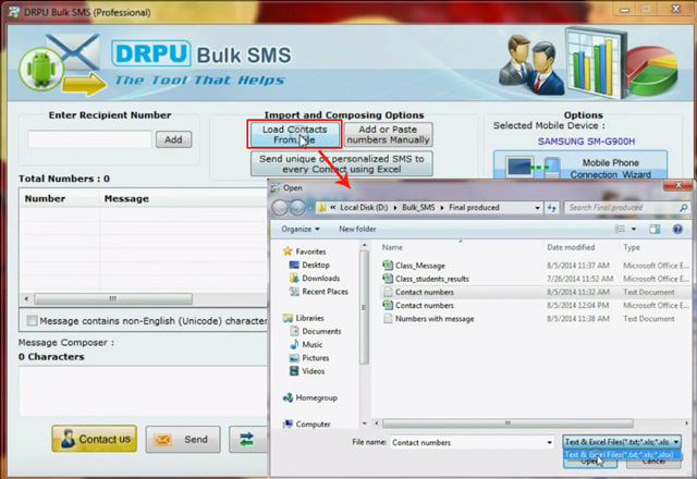 Import contact numbers Import contact numbers