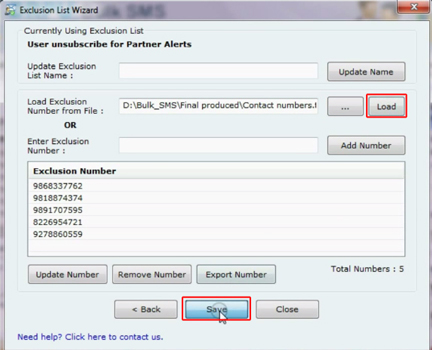 Add exclusion phone numbers Add exclusion phone numbers