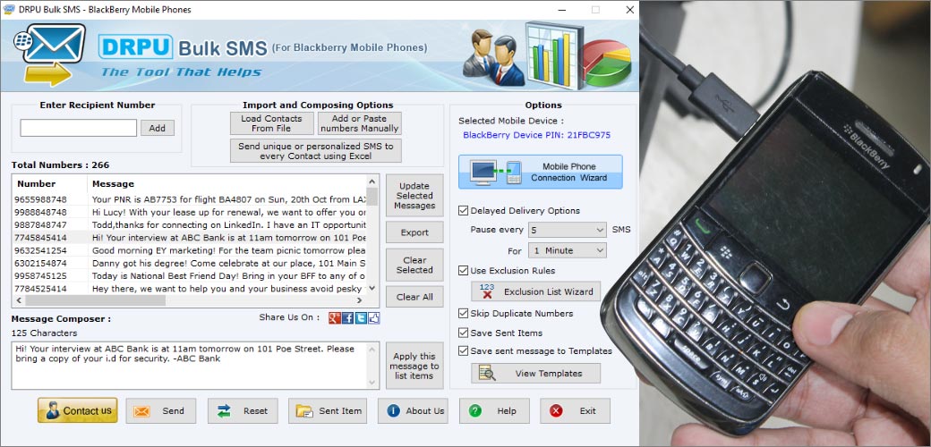 Bulk SMS BlackBerry