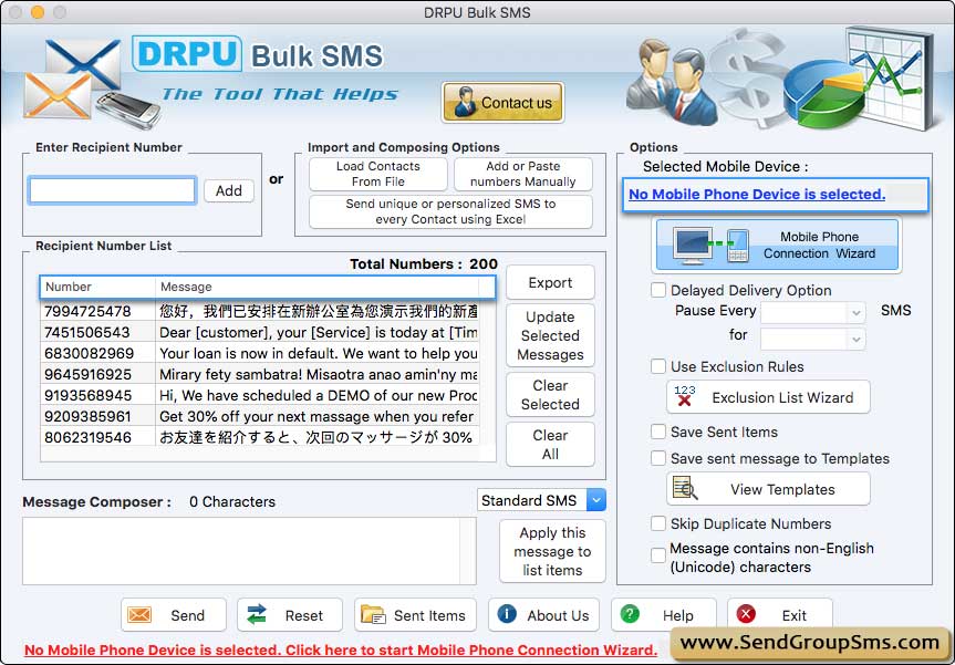 Mobile phone device connection