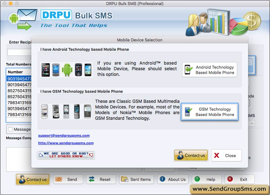 Select GSM Technology Based Mobile Phone
