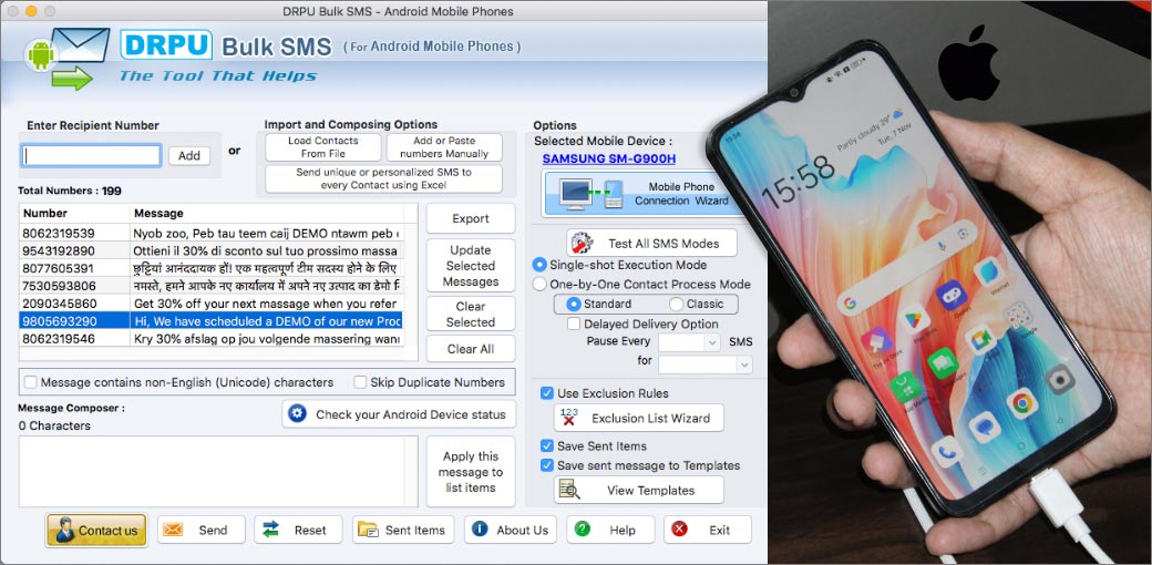 Mac Android bULK SMS
