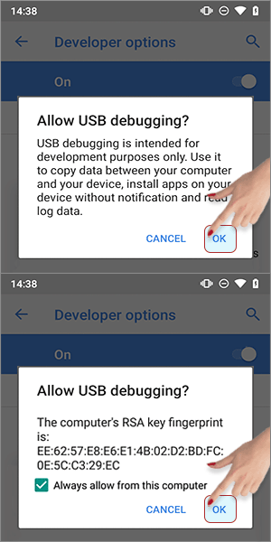 Allow USB Debugging