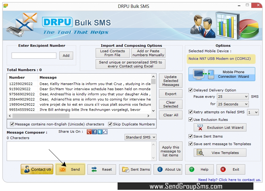 Bulk SMS Software voor mobiele GSM Bulk SMS Software voor mobiele GSM