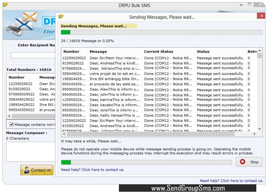 Bulk SMS Software voor mobiele GSM Bulk SMS Software voor mobiele GSM