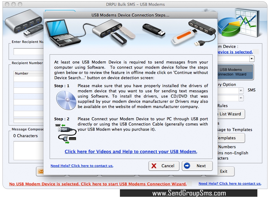 How To Connect USB Modem With Mac To Establish Mobile Phone Connection SendGroupSMS