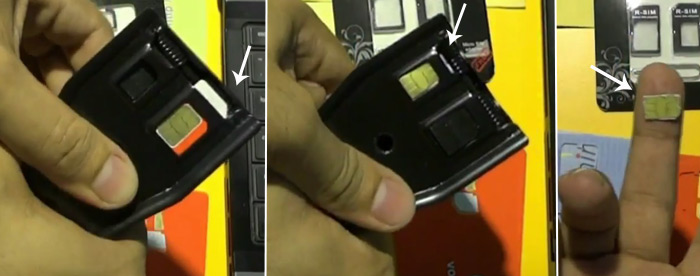 Cutting Mini SIM into Nano SIM Card using SIM Cutter